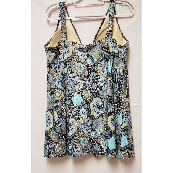 It Figures! Women's Floral Padded One Piece Bathing Suit Sz 26 W PO Excellent - Picture 2 of 14